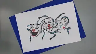 Маска клоуна #искусство #рисунок