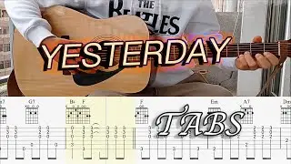 YESTERDAY - The Beatles (EASY) | Guitar Tab / Tablatura Guitarra | SETAIBI