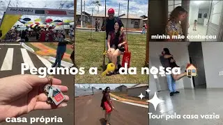VLOG - Pegamos a chave / tour pela casa vazia / Reação dos meninos e minha mãe conhecendo 🥹🔑🏠🙏🏻