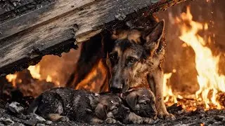 Heroic Fire Fighters Save German Shepherd Mom and Puppies: Animal Rescue