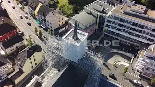 Video Kirchensanierung St. Tolentino in R&ouml;srath. Kopterflug.