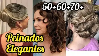 Bellísimos peinados para fiestas y eventos 2025_2026 para señoras de 50+60+70+80 peinados elegantes