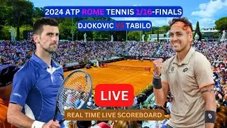 Novak Djokovic Vs Alejandro Tabilo LIVE Score UPDATE Today Tennis Match 2024 ATP Rome 1/16-Finals