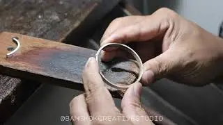 Minimalist Silver Bangle -  How It's Made Jewelry Series