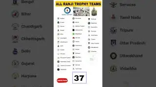 ALL RANJI  🏆 TEAMS #education #cricket  #ranjitrophy #cricketnews #gk