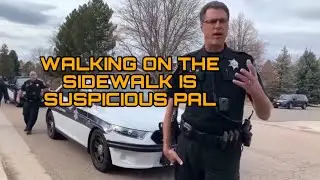 Cops Detain And Arrest Citizen Because It Was Suspicious Walking A Dog On A Sidewalk.
