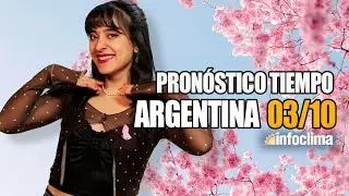 Pronóstico para el 3 de octubre de 2025. Argentina - Infoclima TV