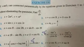 Ex 5.6 question no 1 to 11 CBSE CLASS 12th NCERT MATHS SOLUTION OF CONTINUITY AND DIFFERENTIABILITY