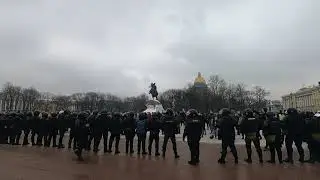 January 23. Gory coronavirus protests in Saint Petersburg, Russia.