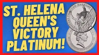 2021 1 oz St. Helena Platinum Queen&rsquo;s Virtues Victory Coin! 1st 999.5 Platinum Coin In The Series!