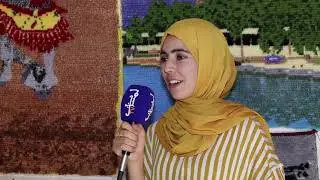 يا سلاااااام :أول فنانة تشكيلية ترسم لوحات تشكيلية بطريقة  جديدة (غي بالخيط...)