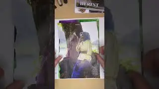 MAGAZINE &rarr; GELLI PRINT #gelliprinting #art #artprocess #artshorts #reveal #gelliprint