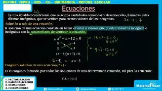 ECUACIONES  - ÁLGEBRA. UNSAAC-CEPRU