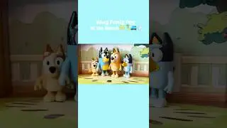Bluey Family Day at the Beach ブルーイ 블루이 妙妙犬布麗 布鲁伊