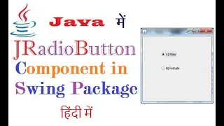 JRadioButton Swing Component Example Program (हिंदी में)