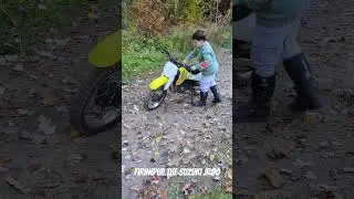 Gray firing up the JR80! #suzuki #dirtbike #2stroke #kickstart #jr80 #ds80