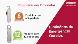 Lumin&aacute;ria de emerg&ecirc;ncia Ourolux