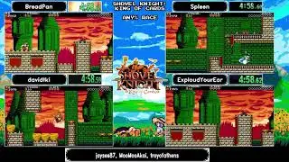 BreadPan vs Spleen. davidtki vs ExploudYourEar. Shovel Knight (Any% Showcase).
