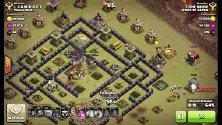 clash of clans : GOLEM , WITCH , WIZARD attack