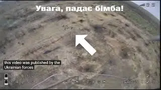 Ukraine war footage 1145, FPV Drone strikes Russian infantry in the east,