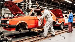 AMAZING Retro Volkswagen Golf & Jetta 1989s Inside Factory Tour (Manufacturing process)
