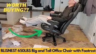 BLISNEST 650LBS Big and Tall Office Chair with Footrest, Large Heavy Duty Office Chair - Worth It?