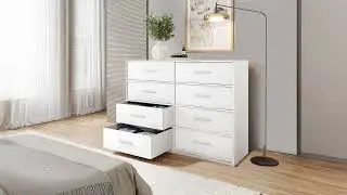 TECHNI HOME &ndash; Drawer Dresser, Wood Frame Dresser with Large Fabric Drawers | RTA DSR08