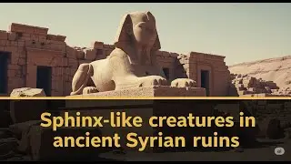 Sphinx-like creatures in ancient Syrian ruins