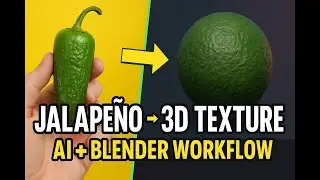 Jalapeno to PBR texture (AI+Blender workflow)