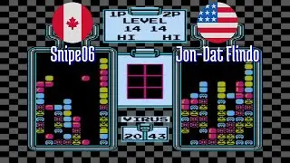 FT2 @nes_drmario: Snipe06 (CA) vs Jon-Dat Flindo (US) [Dr. Mario NES Fightcade] Jan 16