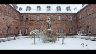 Mont Sainte-Odile, l'abbaye de Hohenbourg sous la neige, Video 4K UHD