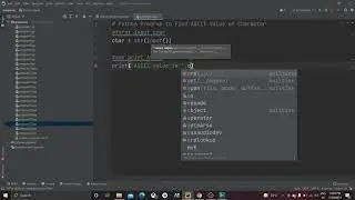 Find ASCII Value of Character || python ||