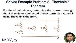 Solved Example Problem 8 - Thevenin's Theorem #bee