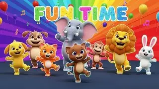 Animal Party Song 🐶🐱🐘 | Fun Kids Rhyme with Dancing Animals!@StoryHub-0786