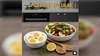 Spicy boiled egg salad with sauces & spices 🥰.@ROMA-99 #10million #100ksubscribers #vairal  #views 