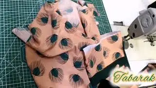 للمبتدئات* خياطة دشداشه* ام الجناح بطريقه كلش سهله*مع خياطة كفت دشداشه من الاسفل