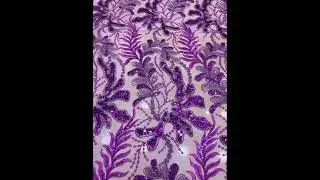 5 Yards Embroidered Sequin Fabric,  Sparkly Sequin Fabric For Dresses, DX014-3