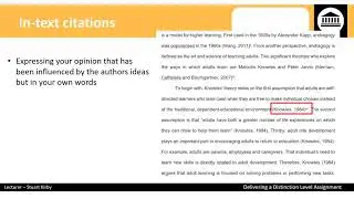 Formatting your assignment and including Harvard Referencing