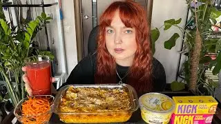 МУКБАНГ | Мак энд чиз, сырный соус, батончики | Mukbang | Mac and cheese | Vegan