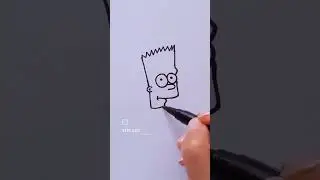 simpsons cartoon drawing  for kids #shortvideo #viralvideo  eman art book