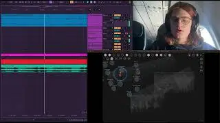 Making a beat on a plane with Borderlands granular app and Ableton
