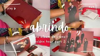 Abrindo meu &aacute;lbum do ateez golden hour part 2 !!! 