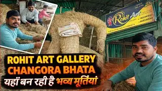 #vlog -76HANUMAN JI KI BHOBY MURTI BAN RAHI HAI 🤩 RAOHIT ART GALLERY CHANGORA BHATA #murti#cg#raipu