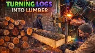 Turning Logs Into Lumber | Real Sawmill Process & Blade Sharpening