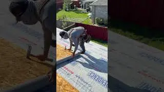Nailed It! ⚒️ Installing Roofing Felt Like a Boss #construction #roofing #texas