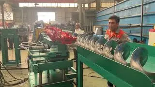 Screw auger flight making machine， Spiral blade cold rolling mill