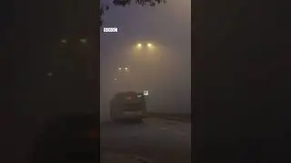 Thick fog engulfs India's capital Delhi #shorts @bbcnewsindia