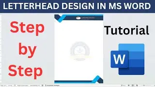 How to Create a Professional Letterhead in MS Word | Step-by-Step Tutorial#msword #tutorial 