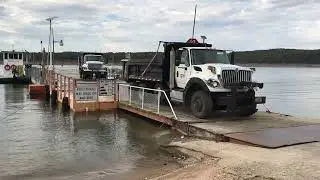 Bull Shoals Lake Arkansas HWY 125 Ferry Boat.  Peel, Arkansas. Arkansas DOT 