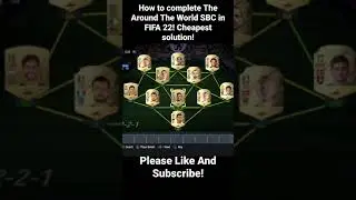 FIFA 22 THE AROUND THE WORLD SBC CHEAPEST SOLUTION & NO LOYALTY! | FUT 22 #Shorts #FIFA22
